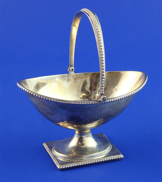 A Victorian silver sugar basket